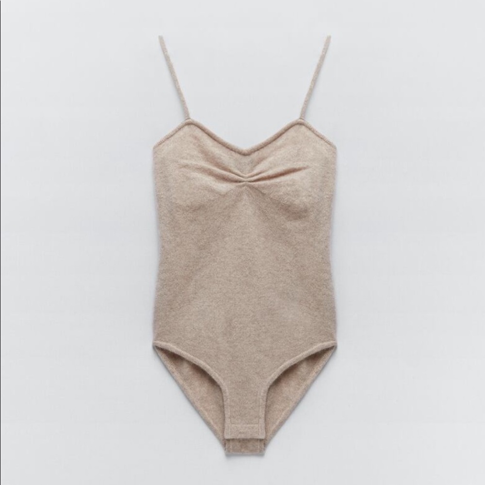Zara 100 cashmere bodysuit New with tags NWT